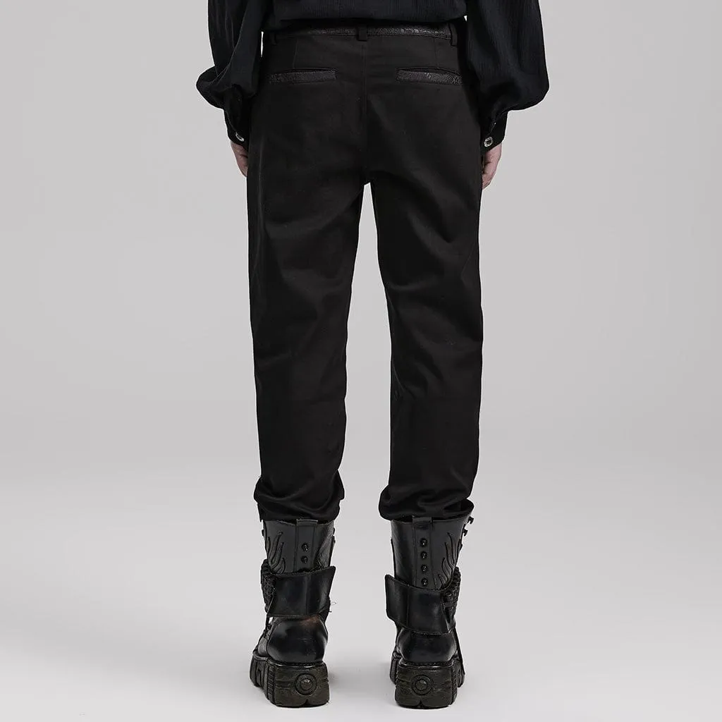 Men's Gothic Front Zip Suit Pants