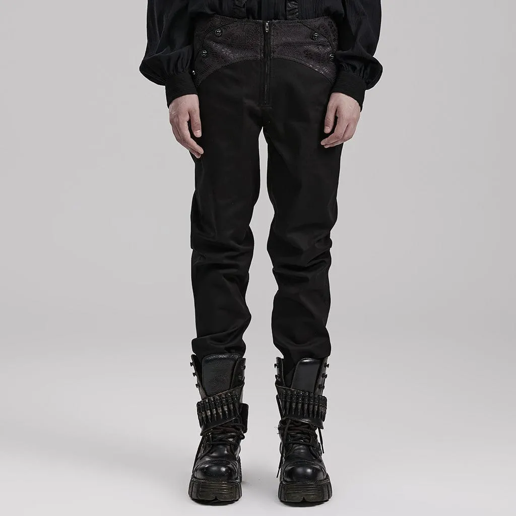 Men's Gothic Front Zip Suit Pants