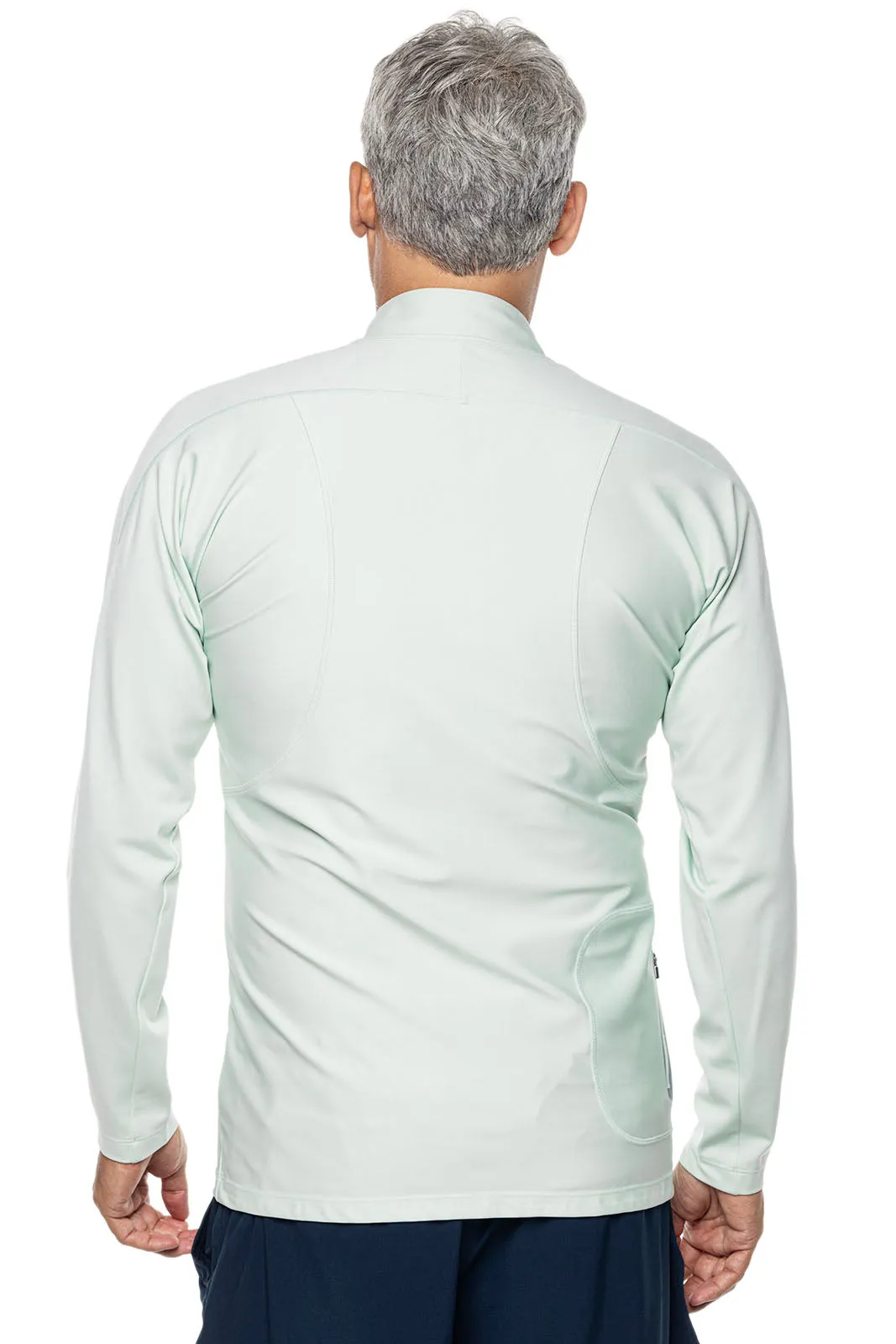 Men's Nocona Zip Rash Guard  |  Misty Aqua