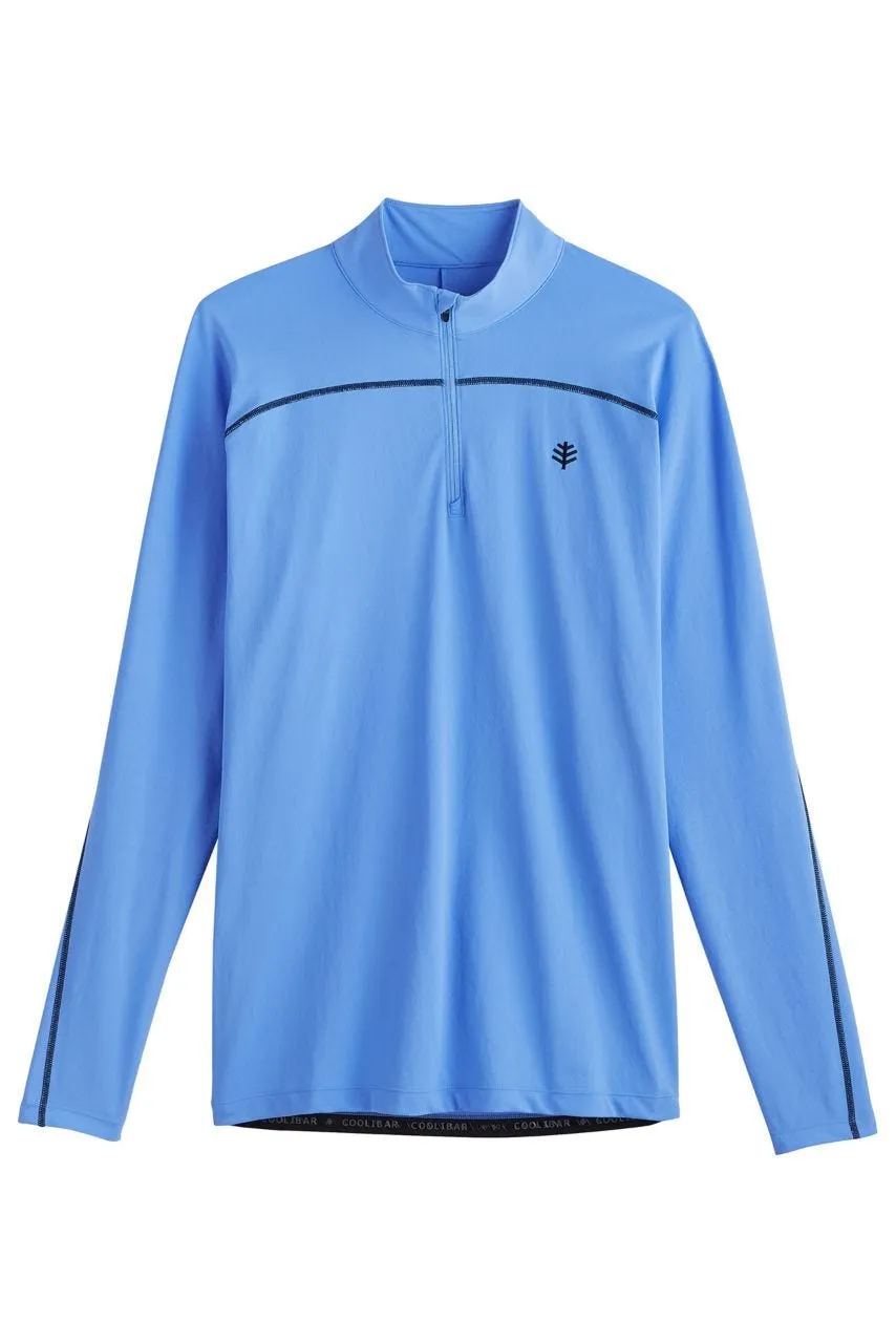 Men's Nocona Zip Rash Guard  |  Surf Blue