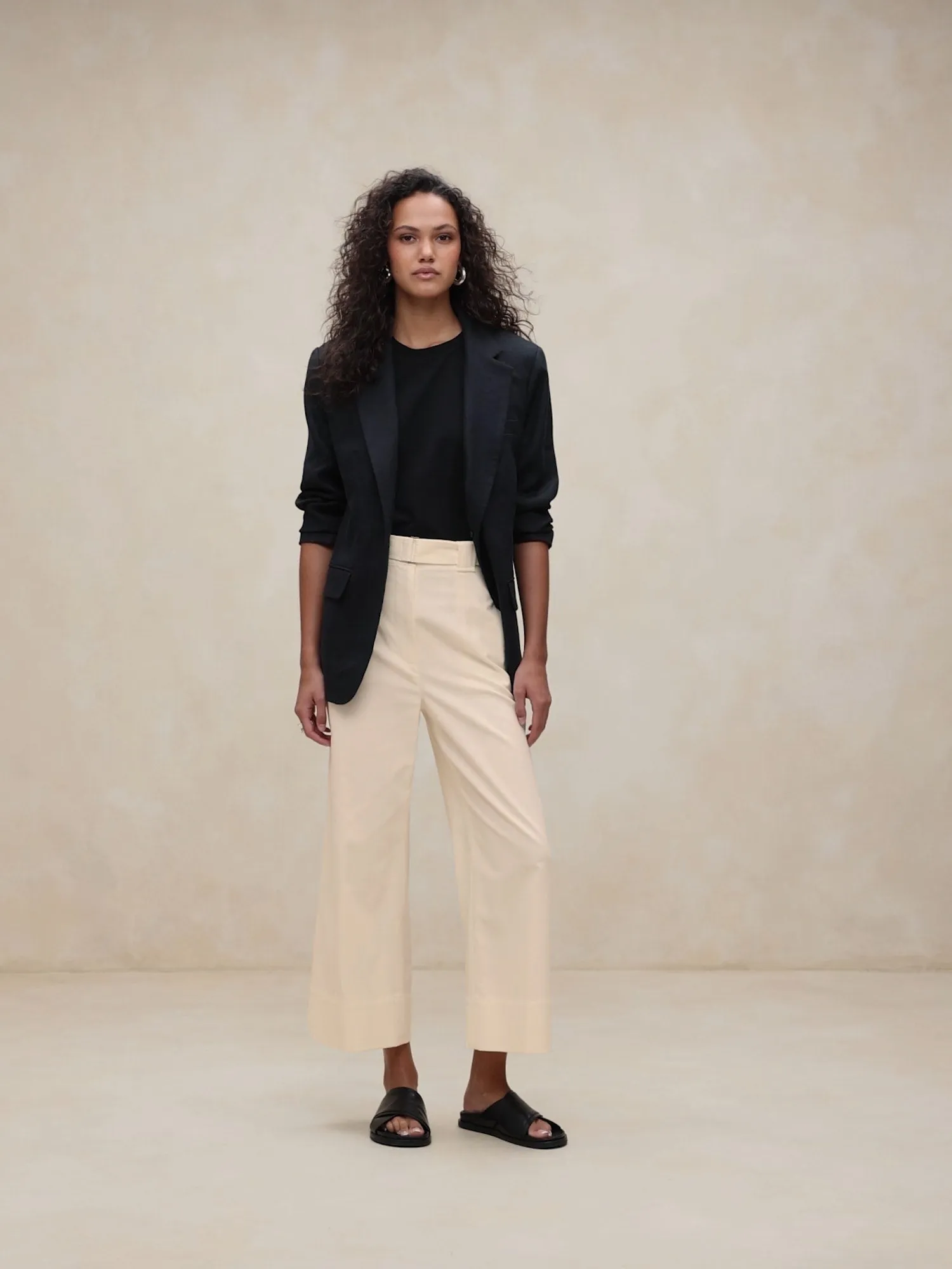 Oceanside Wide-Leg Cropped Pant