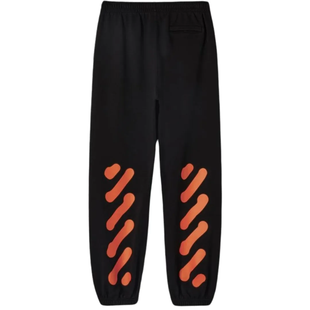 Off-White Graffiti Arrow Crew Design Slim Cuffed Black Sweatpants