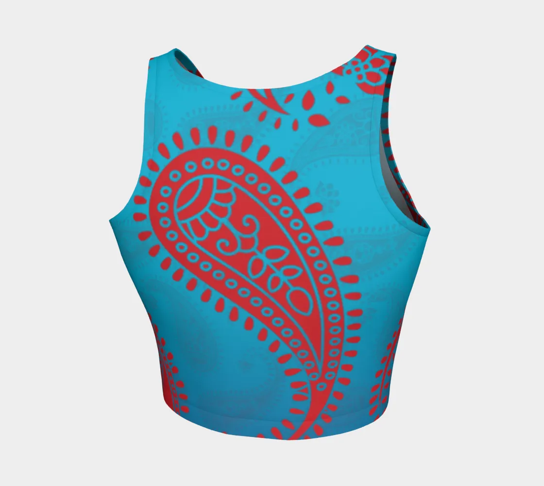 Paisley Passion Athletic Crop Top