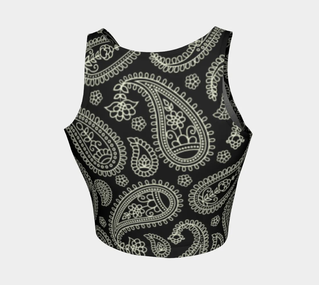 Paisley Peace Athletic Crop Top