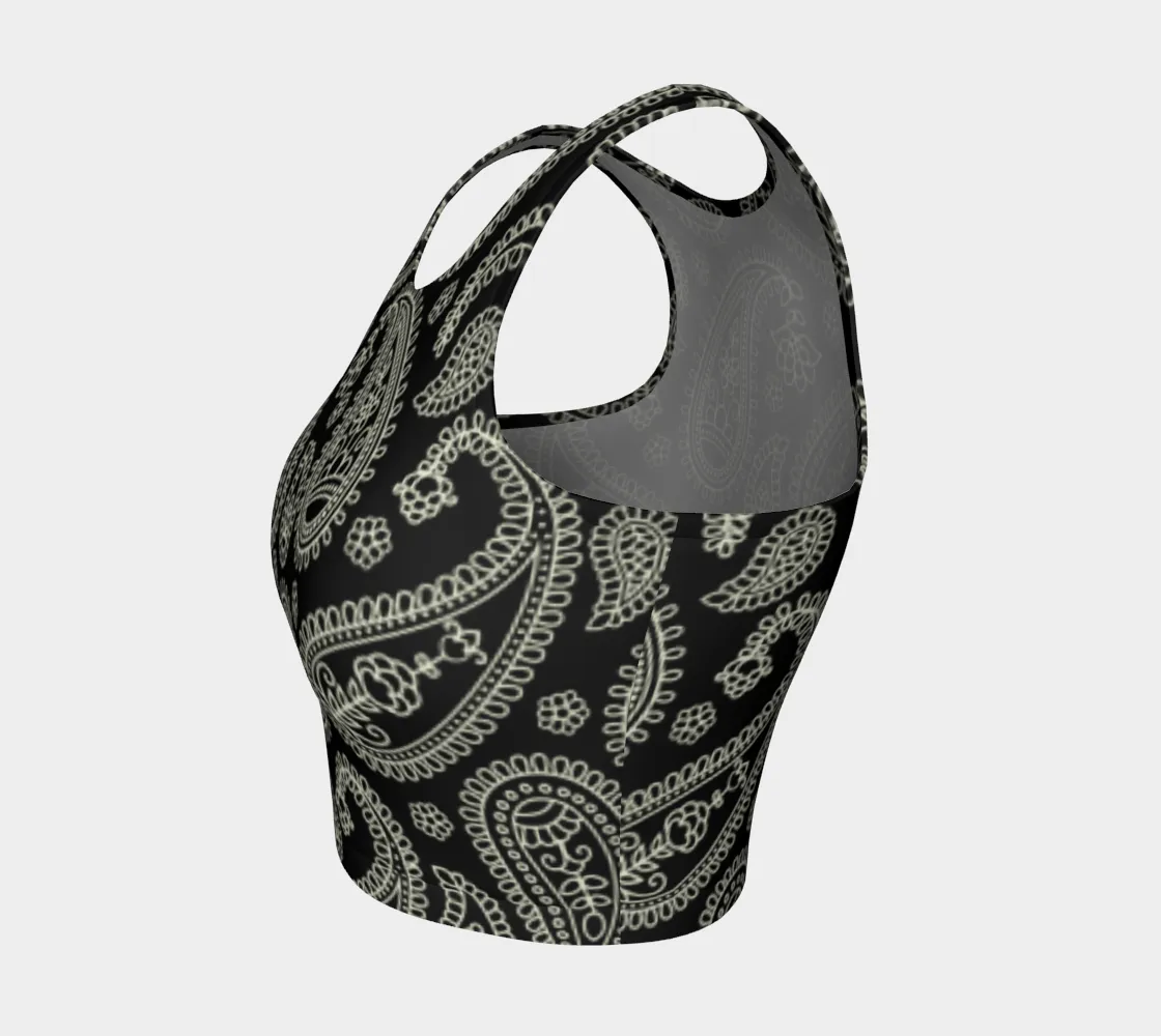 Paisley Peace Athletic Crop Top