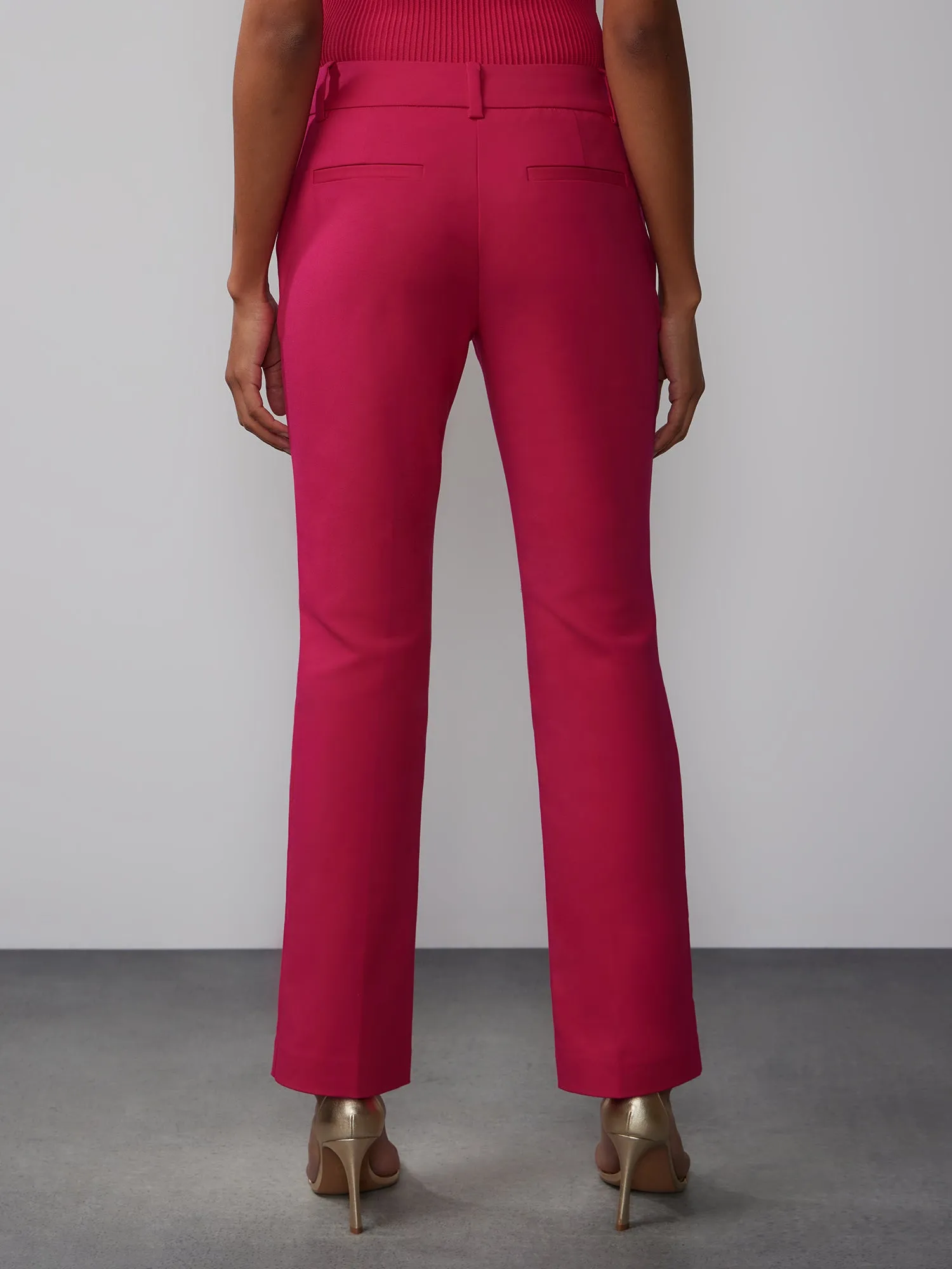 Petite All-Season Stretch Mid Rise Bootcut Pant