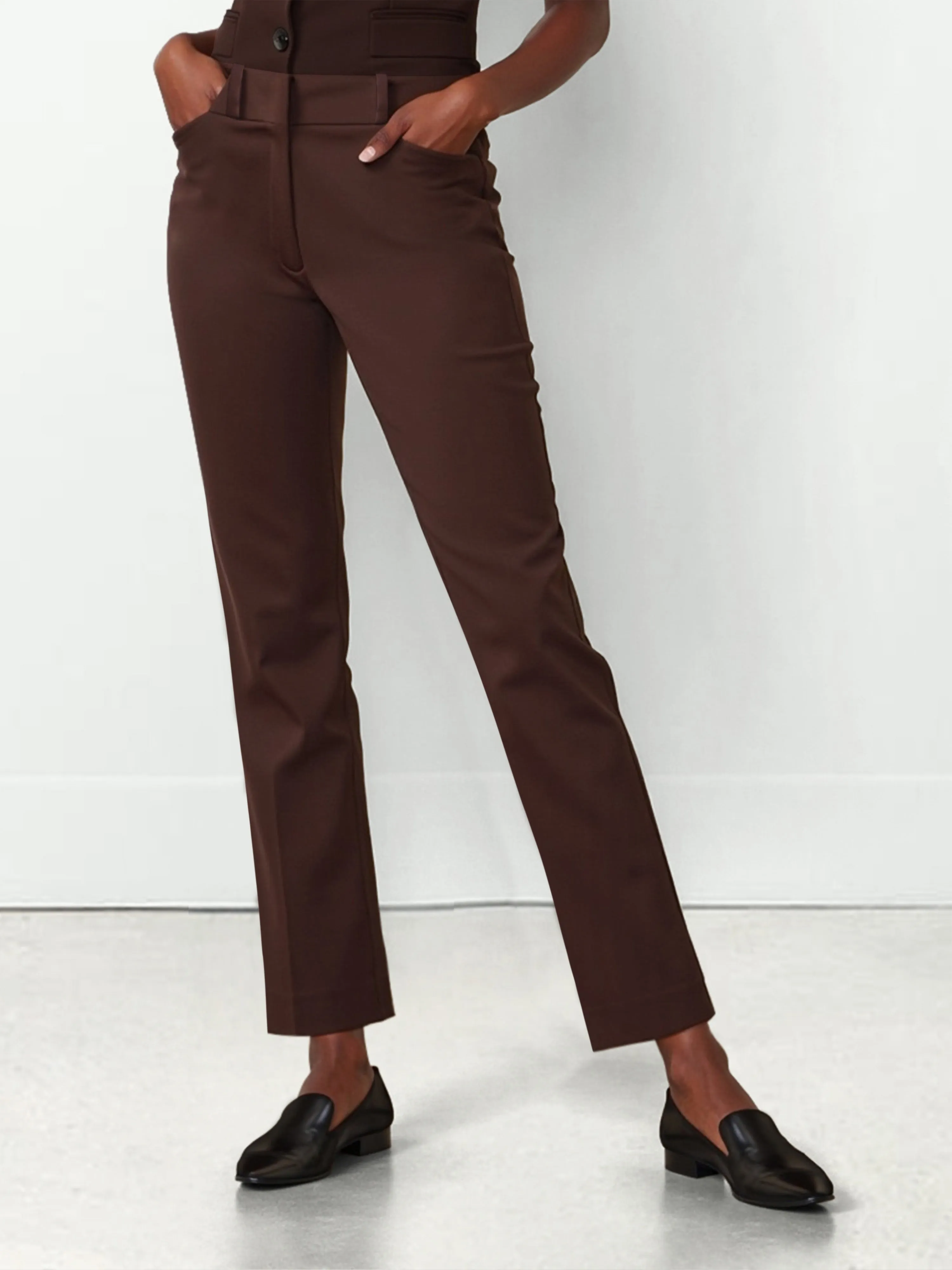 Petite All-Season Stretch Mid Rise Bootcut Pant