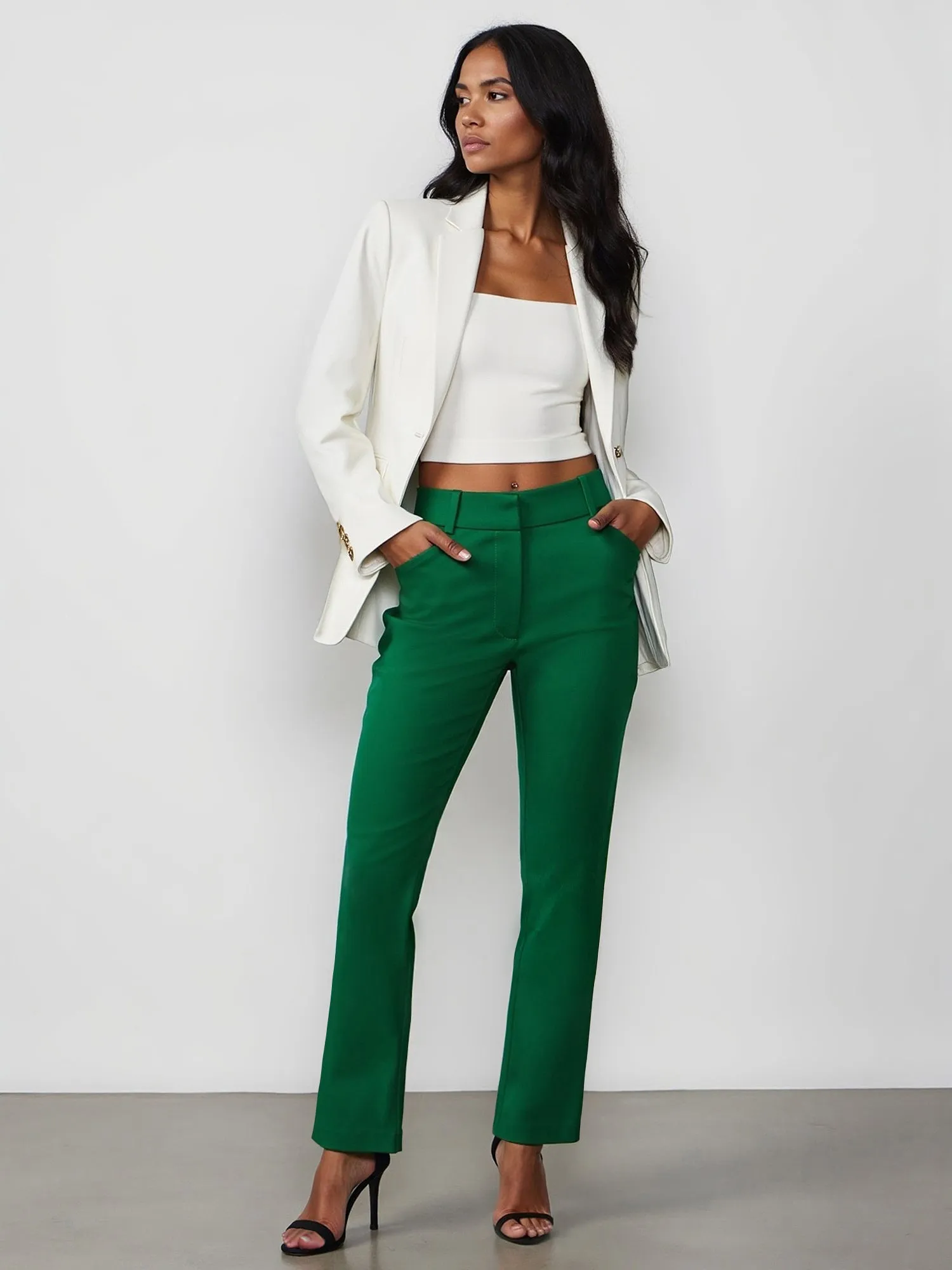 Petite All-Season Stretch Mid Rise Bootcut Pant