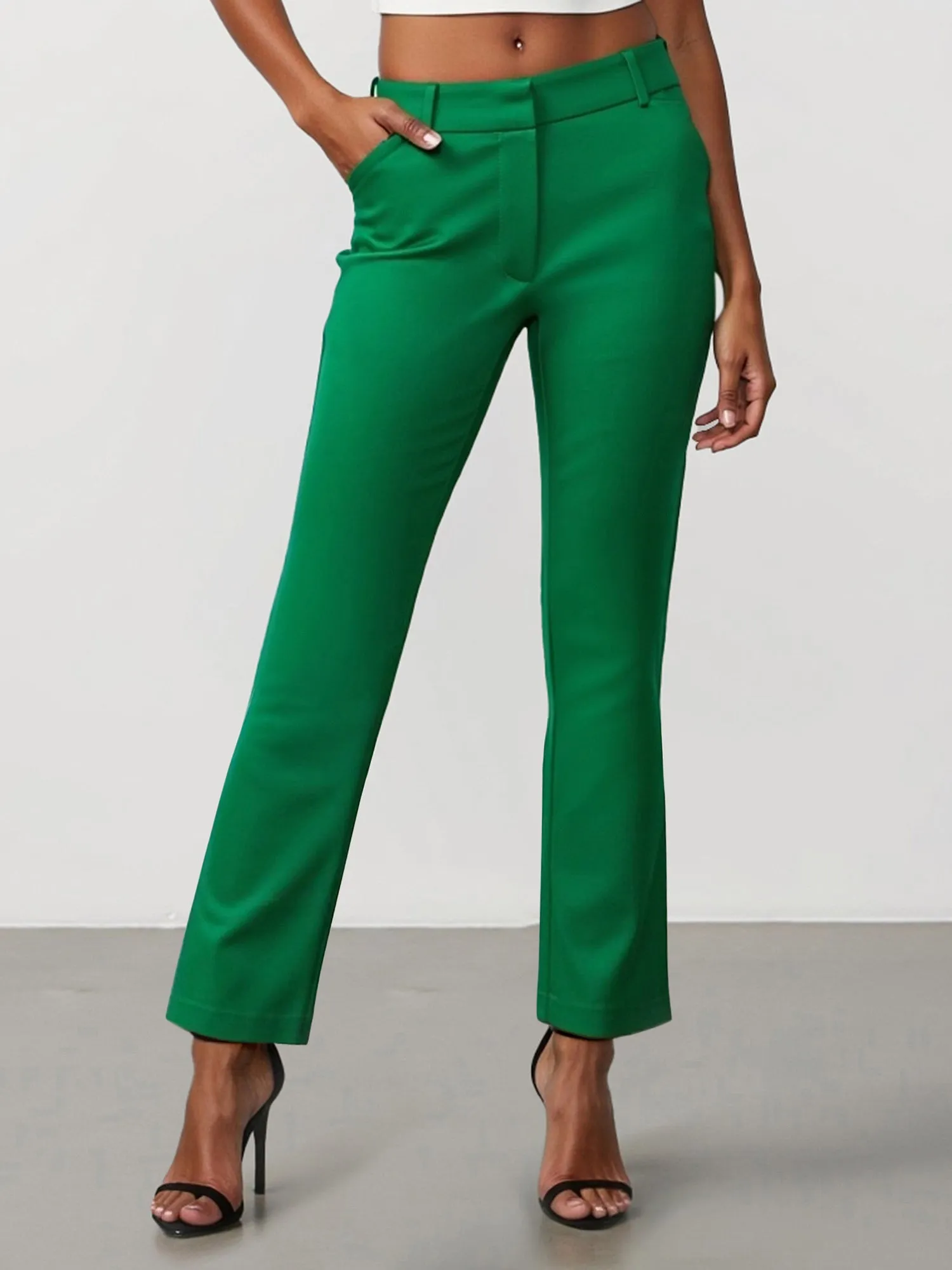 Petite All-Season Stretch Mid Rise Bootcut Pant