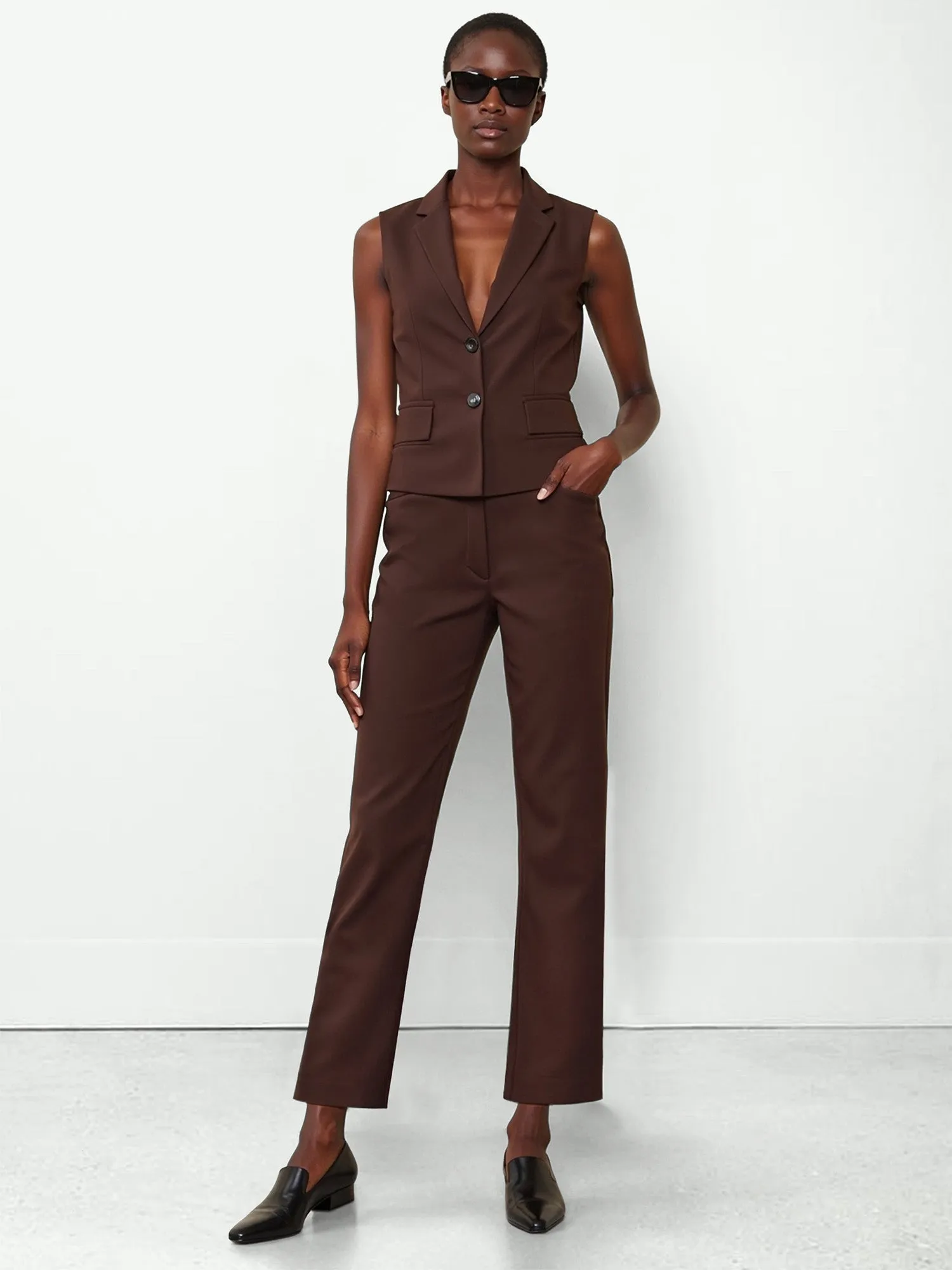 Petite All-Season Stretch Mid Rise Bootcut Pant