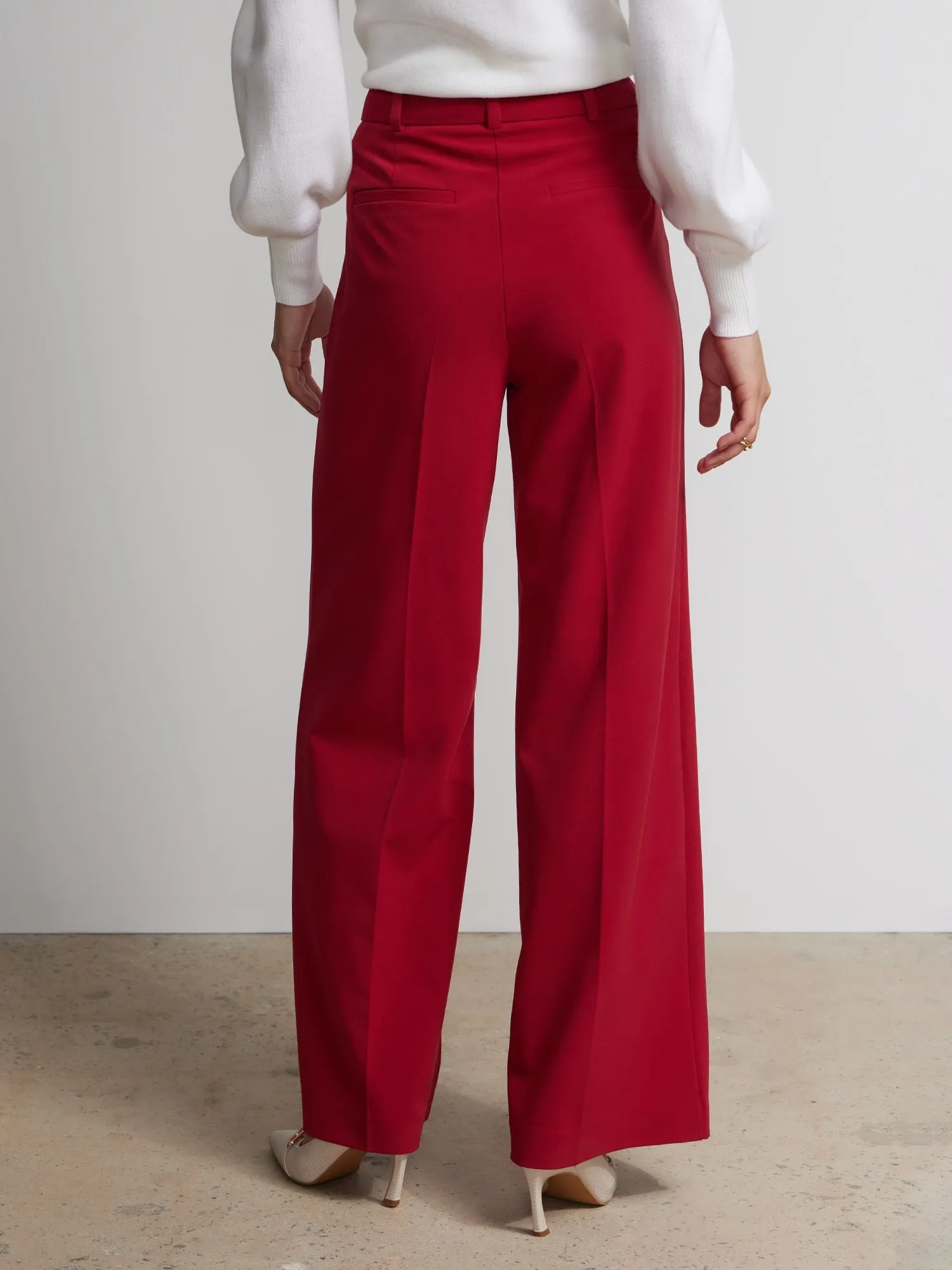 Petite High Rise Wide Leg Pant