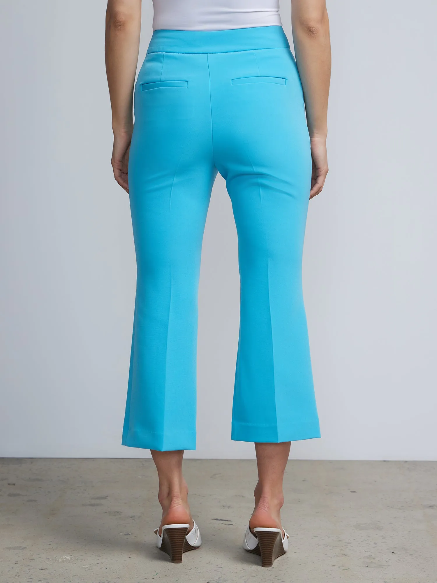 Petite High-Waisted Straight-Leg Kick Crop Pant