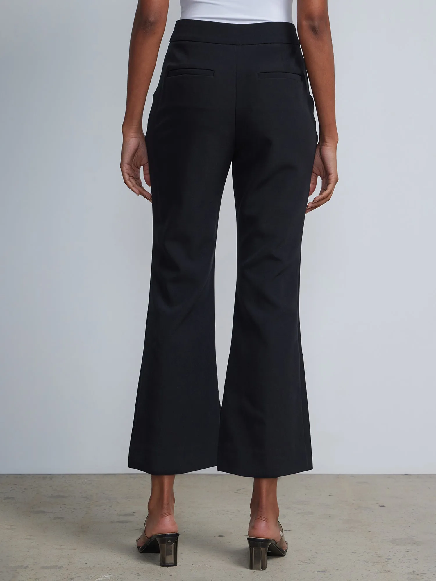 Petite High-Waisted Straight-Leg Kick Crop Pant