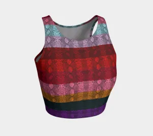 Rainbow Striped Athletic Crop Top