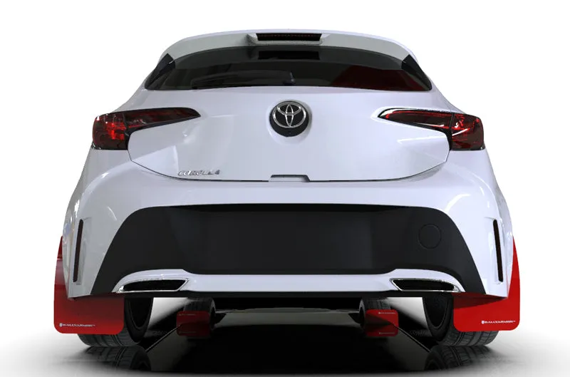 Rally Armor UR Red Mud Flap w/ White Logo for 2019  Toyota Corolla Hatchback Only (ralMF67-UR-RD/WH)