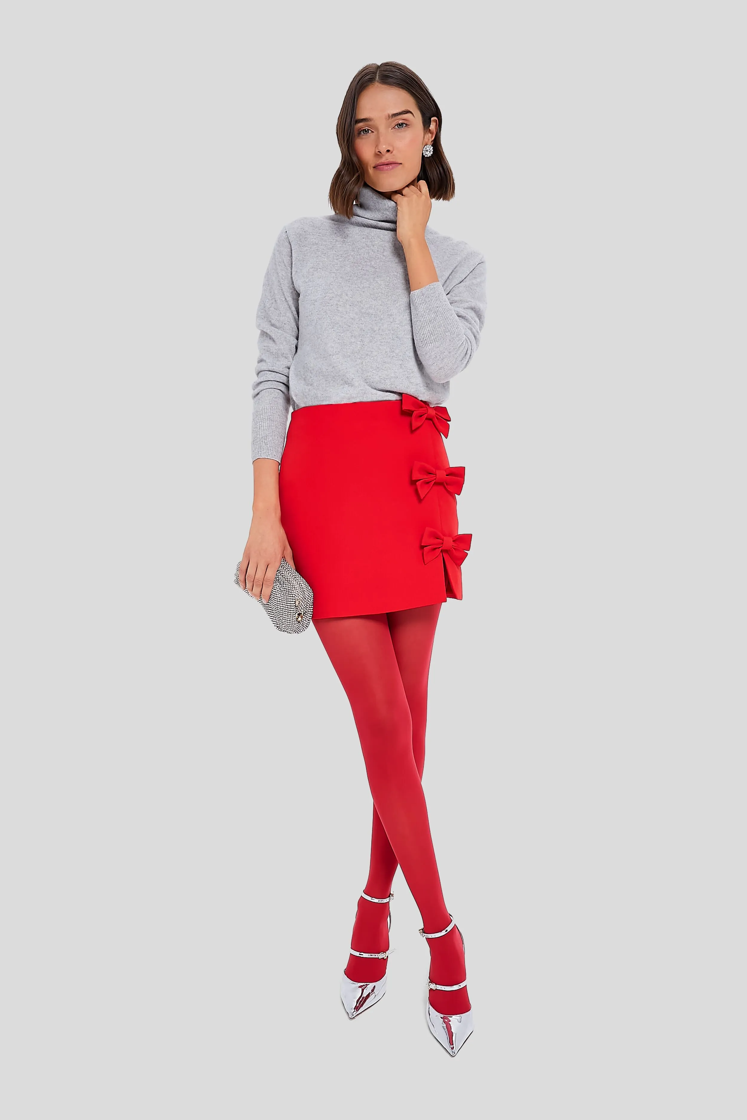 Red Bows Rochelle Mini Skirt