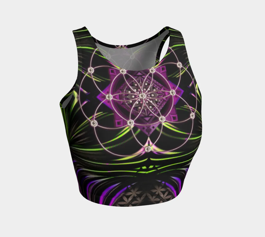 SEEDOFLIFE || ATHLETIC CROP TOP || COSMIC SHIVA