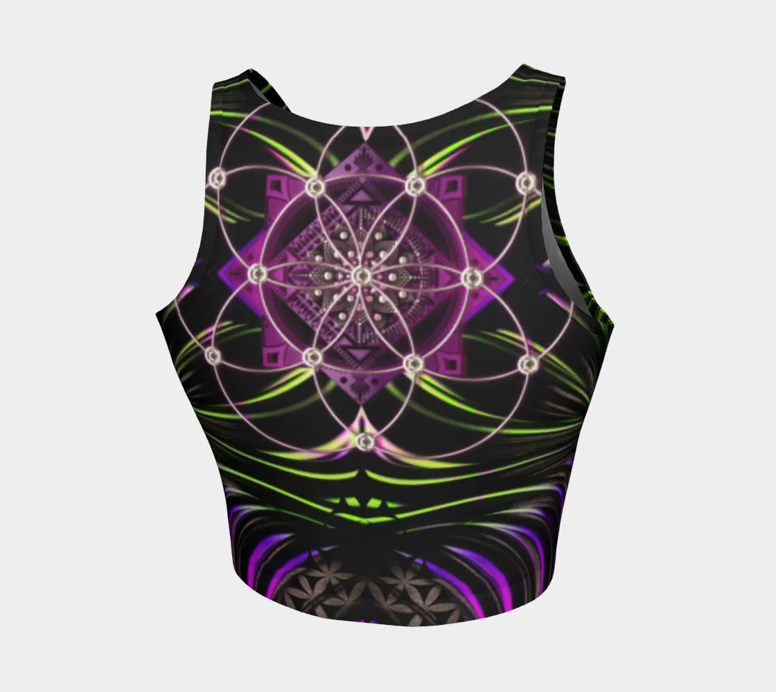 SEEDOFLIFE || ATHLETIC CROP TOP || COSMIC SHIVA