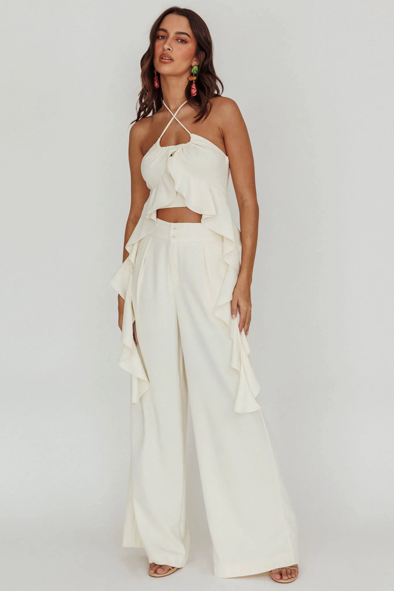 Songbird Wide Leg Pants Bone