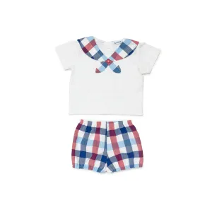 SS24 Juliana Baby Boy Red, White & Blue Jam Pants Set