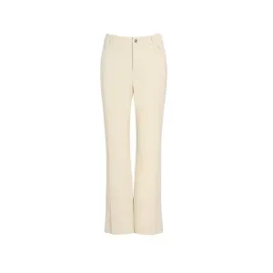 SVG Beige High-Waisted Cropped Pants