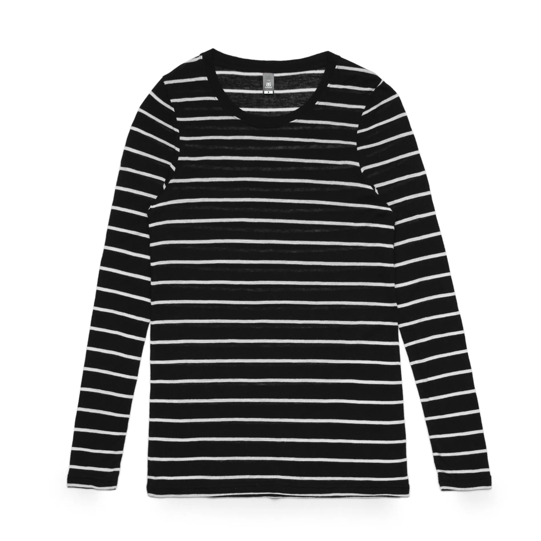 Womens Fine Strip L/S Tee