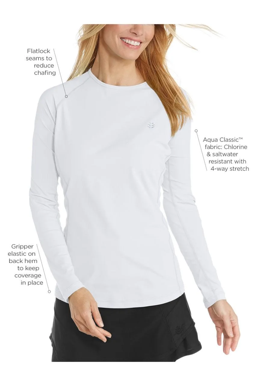 Women's Hightide Long Sleeve Swim Shirt  |  White