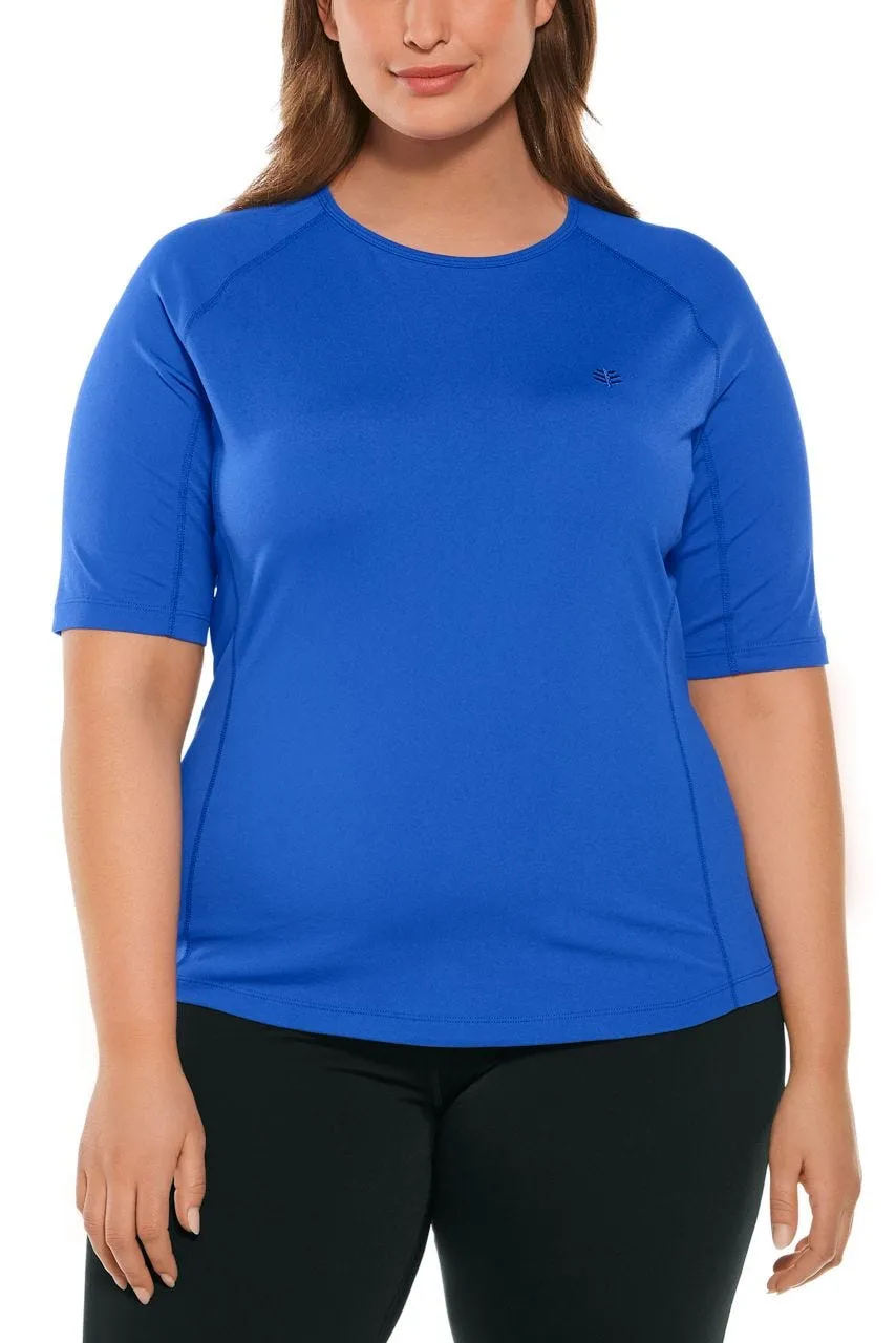 Women's Hightide Short Sleeve Swim Shirt  |  Baja Blue