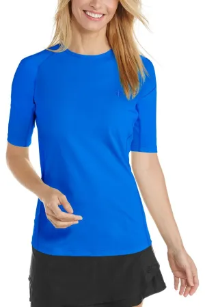 Women's Hightide Short Sleeve Swim Shirt  |  Baja Blue